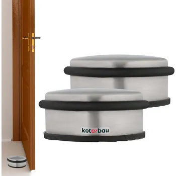 Volně stojící dveřní zarážka stříbrný 4 cm sada 2 ks. - stříbro \ 2 ks.