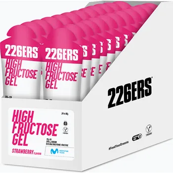 Fitness strava 226ERS Sada energetických gelů s vysokým obsahem fruktózy 24 ks. x 80 g jahoda