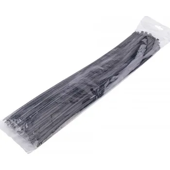 Nylonové stahovací pásky 4,8x500 mm, 100 ks, černé CTB-5X500 NTY