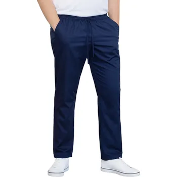 Gastro oděv Elastické kuchařské kalhoty v modré barvě (3XL)