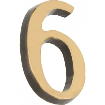 Číslo domu "6" číslo dveří 3d 5cm patina - 6 \ patina