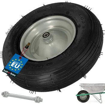 Kolečko Kolečko pro vozík na trakaře 4.00-8 s nápravou kotarbau černá