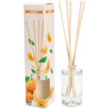 Aroma difuzér Vonný difuzér osvěžovač vzduchu s tyčinkami pomeranč 45 ml - oranžová