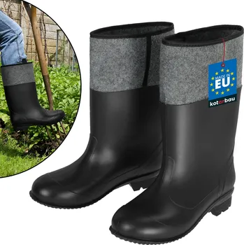 Pánské ponožky Gumové boty plstěné izolované protiskluzové černé 43 - 43