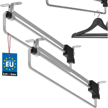 Věšák Šatní výsuvný věšák na košile stříbrný 300 mm sada 2 ks. - 300 mm