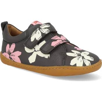 Barefoot dětské boty Camper - TWS Sella Meteor Firstwalkers Flowers hnědé Velikost: 22