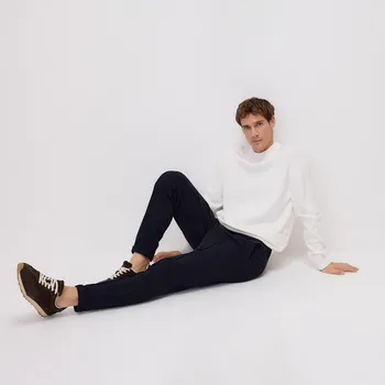 Pánské kalhoty Reserved - Kalhoty chino slim - tmavomodrá - 8924N-59X - 8924N-59X-L