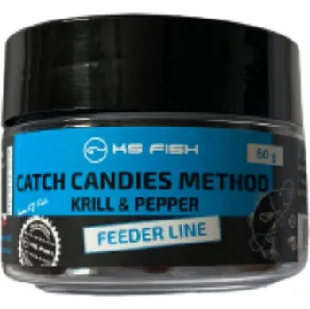 Návnadová surovina 60g Kapří bonbónky KS-fish Catch Candies Method Krill and Pepper