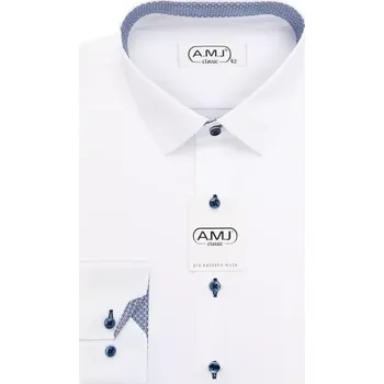 Pánská košile Pánská společenská košile AMJ JDR 018/47 bílá velikost 43