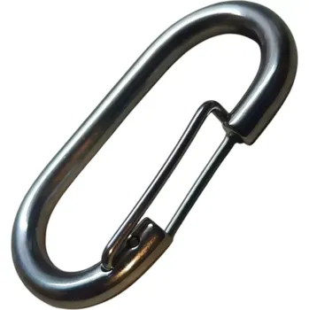 Karabina oválná s pružinou 8x80 mm, nerez A4