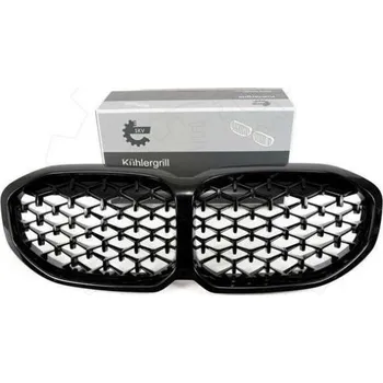 Chladič motoru Maska chladiče BMW 1 F40, sada levá nebo pravá, diamant, černý lesk 51137450957 ESEN SKV