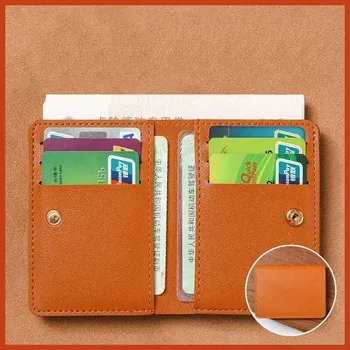 Peněženka Kompaktní peněženka z PU kůže na mince a karty Barva (Varianta): Hnědá