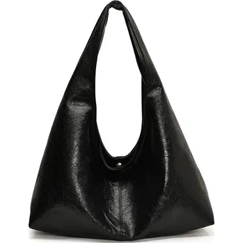 Kabelka Dámská hobo kabelka přes rameno – zimní PU model ve stylu Y2K Velikost: 41cmx26cmx12cm, Barva (Varianta): Černá