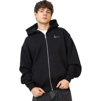 Pánská mikina Mikina Na Zip Karl Kani Chest Signature Essential Black - S