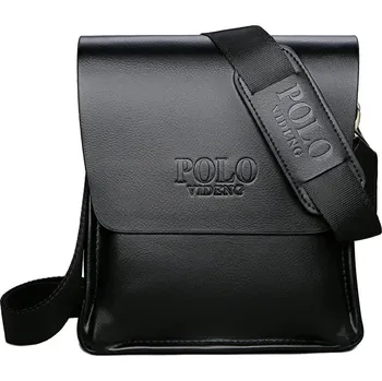 TOP FASHION Pánská vertikální taška přes rameno ve stylu business polo Černá