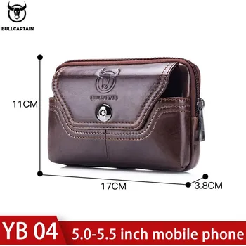 Ledvinka Kožená ledvinka BULLCAPTAIN na mobil, peníze a doklady Barva (Varianta): yb04 brown