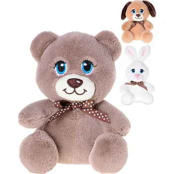 plyšák PLYŠ Zvířátko baby 15cm sedící s mašlí 3 druhy *PLYŠOVÉ HRAČKY*