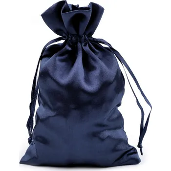 Výtvárné potřeby Dárkový pytlík rozměr 11x17 cm saténový, barva 17 (38) modrá tmavá