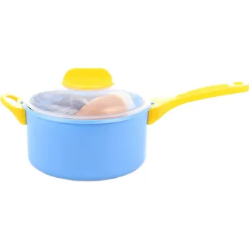 Dětská kuchyňka Sada dětská kuchyňská hrnec 28cm s náčiním a maketami potravin plast