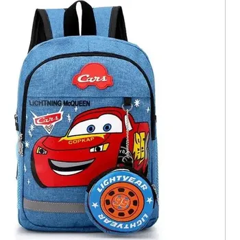 Dětský plyšový batůžek s motivem autíčka – školka a výlety Barva (Varianta): MX6754qicheSKY BLUE