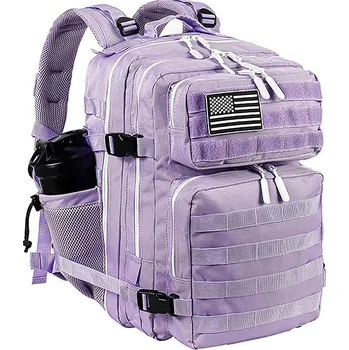 Městský batoh Taktický batoh 25–45L – outdoorový ruksak s držákem lahve Velikost: 35L, Barva (Varianta): Purpurová