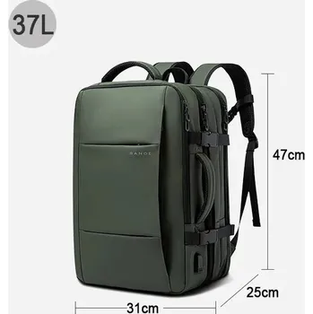Sportovní batoh BANGE batoh na notebook s USB a rozšiřitelným objemem Barva (Varianta): Green 37L