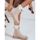 Béžové dámské chelsea boty s přezkou MADDEN ZY0415 Velikost: 41