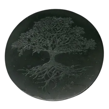 Šungitová destička 5 cm se stromem života – ochrana proti záření a negativní energii