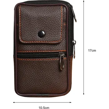Outdoorové zavazadlo Pánská kožená ledvinka a crossbody – vintage styl na telefon Barva (Varianta): 8