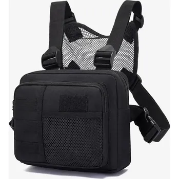 Městský batoh Unisex taktická vesta – streetwear chest rig s voděodolným batohem Barva (Varianta): PH032-black