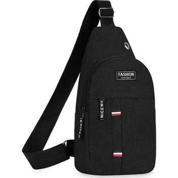 Městský batoh Hrudní taška přes rameno s velkou kapacitou pro volný čas Barva (Varianta): Černá