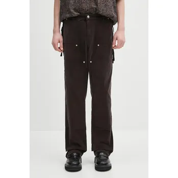 Kalhoty Wales Bonner Kingston pánské, hnědá barva, MS25TR10.CO10.899, 54, 89X