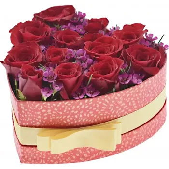 Dárková krabička Krabička květin ORESTA červená 19x9cm