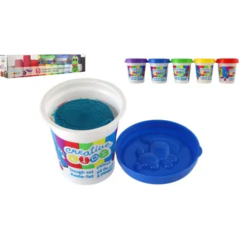 Modelovací hmota Teddies Modelína/Plastelína v kelímku 4x56 g mix barev v krabičce 25x6x7cm