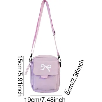 Kabelka Dámská nylonová crossbody kabelka s nastavitelným popruhem Barva (Varianta): Fialová