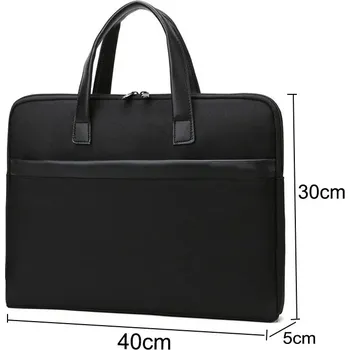 Pánská aktovka Pánská pracovní aktovka z oxford látky s vícero přihrádkami Barva (Varianta): Black2