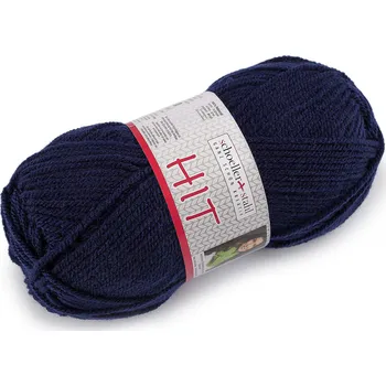 Pletací příze Hit 50 g, barva 17 (0004) modrá tmavá
