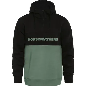 Pánská mikina Mikina Horsefeathers Fulton black/iceberg green XL