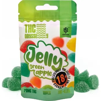 CBD THC Odyssey želé Green Apple 70mg POZOR! Neprodejné v ČR