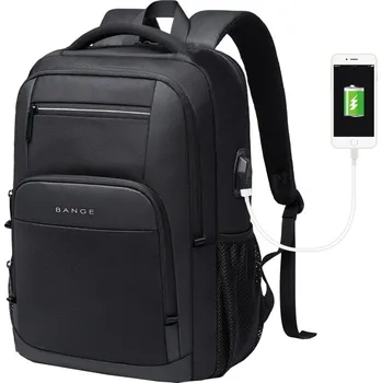 Sportovní batoh Pánský batoh BANGE na notebook a motorku s USB portem Velikost: 45x32x15cm, Barva (Varianta): Černá