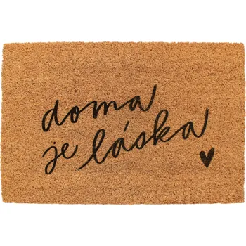Rohožka Bella Rose Rohožka z kokosových vláken Doma je láska 60 cm