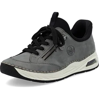 Dámské polobotky DÁMSKÉ POLOBOTKY RIEKER 44567-42 ŠEDÁ Barva: Šedá, Velikost: 37