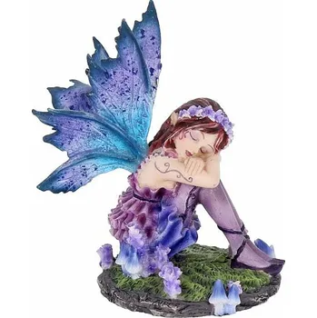 Víla soška fialovo - modrá Akina cca 10 cm, 210 g