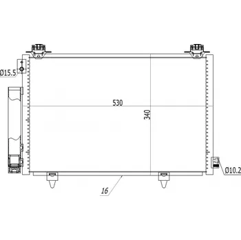 Chladič motoru Chladič klimatizace Yaris 1.5 01-05 8846052010 HART