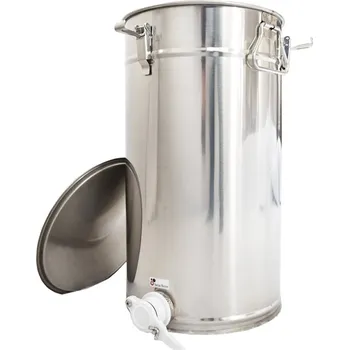 Stáčecí nádoba nerez 100 kg (a) - plast výpust, těsnící víko