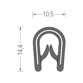 Automobilové těsnění Univerzální těsnění PCW 1-4 mm černé / 1 m 1 ks RS34.3641 HART