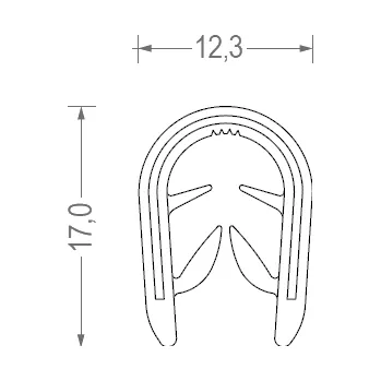 Těsnění výfuku Univerzální těsnění PCW 4-6 mm světle šedé/1 m 1 ks RS34.3835 HART