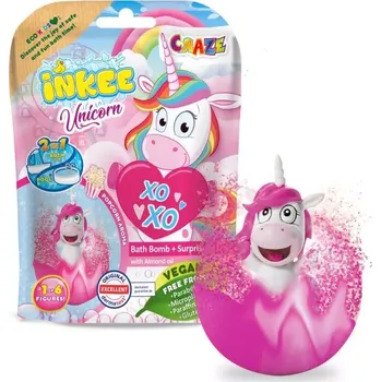 bomba do koupele EPEE Inkee šumivá koupelová bomba s překvapením – jednorožec