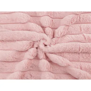 Stoklasa Kožešina s pruhy / imitace činčily (1 m) starorůžová sv