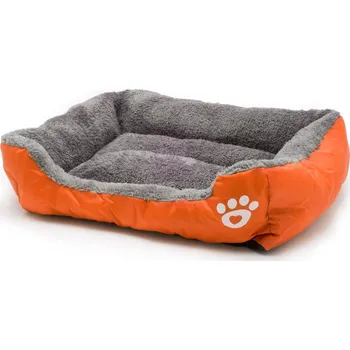 Pelíšek pro psa Pelech pro psy a kočky TRENDY čtyřhranný, oranžový, Domestico Velikost L